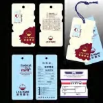 Printed hang tags and display cards / Etiquetas colgantes y tarjetas impresas