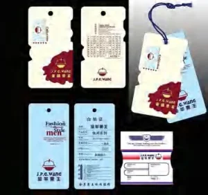 Etiquetas colgantes para ropa